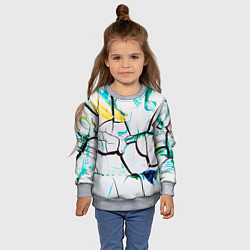 Свитшот детский Абстракция лед, цвет: 3D-меланж — фото 2