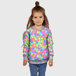 Свитшот детский Круг спектр, цвет: 3D-меланж — фото 2