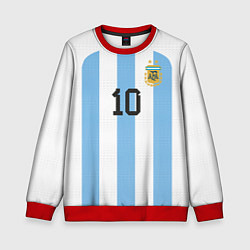 Свитшот детский Марадона форма сборной Аргентины, цвет: 3D-красный