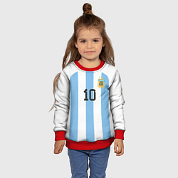 Свитшот детский Марадона форма сборной Аргентины, цвет: 3D-красный — фото 2