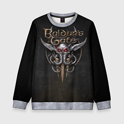 Свитшот детский Логотип Baldurs Gate 3, цвет: 3D-меланж