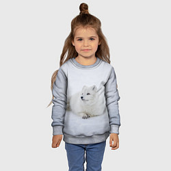 Свитшот детский Полярная лисичка, цвет: 3D-меланж — фото 2