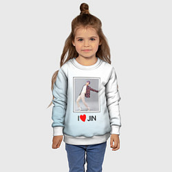 Свитшот детский Я люблю Джина, цвет: 3D-белый — фото 2