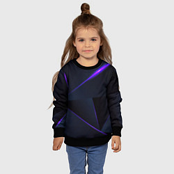Свитшот детский Geometry stripes neon stiil, цвет: 3D-черный — фото 2