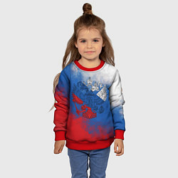Свитшот детский Триколор градиент, цвет: 3D-красный — фото 2