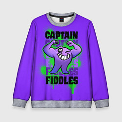 Свитшот детский Капитан Фиддлс, цвет: 3D-меланж