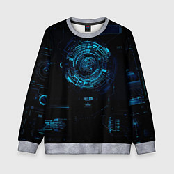 Свитшот детский Кибер абстракт, цвет: 3D-меланж