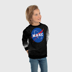 Свитшот детский Макс Наса космос, цвет: 3D-черный — фото 2
