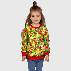 Свитшот детский Fruit abundance, цвет: 3D-красный — фото 2