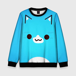 Свитшот детский Geometry Dash Cat, цвет: 3D-черный