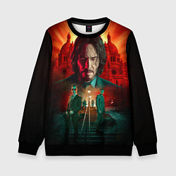 Свитшот детский John Wick catholic church Paris, цвет: 3D-черный