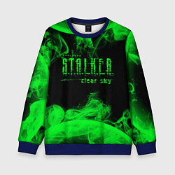 Свитшот детский Stalker clear sky radiation art, цвет: 3D-синий