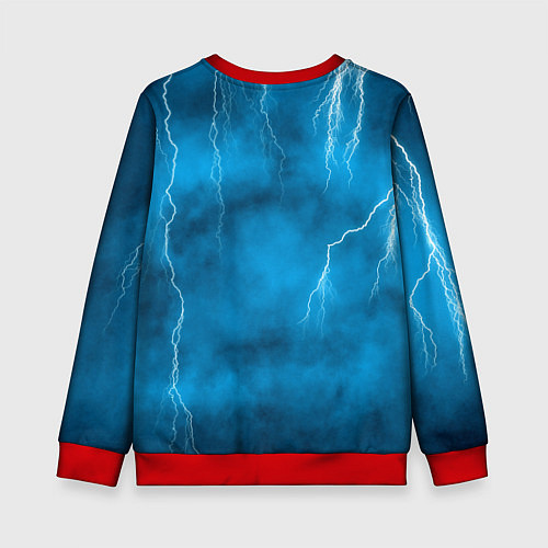 Детский свитшот Stalker sky art blue / 3D-Красный – фото 2