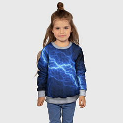 Свитшот детский Разряд электричества, цвет: 3D-меланж — фото 2