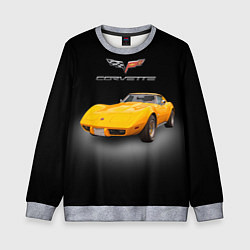 Свитшот детский Американский спорткар Chevrolet Corvette Stingray, цвет: 3D-меланж