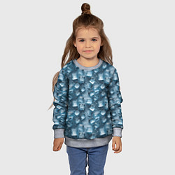Свитшот детский Сочная текстура из ледяных кубиков, цвет: 3D-меланж — фото 2