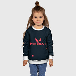 Свитшот детский Valorant игрок, цвет: 3D-белый — фото 2