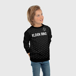 Свитшот детский Elden Ring glitch на темном фоне: символ сверху, цвет: 3D-черный — фото 2