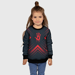 Свитшот детский Красный символ Death Stranding на темном фоне со с, цвет: 3D-черный — фото 2