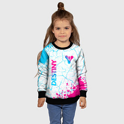 Свитшот детский Destiny neon gradient style: надпись, символ, цвет: 3D-черный — фото 2