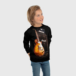 Свитшот детский Рокерская гитара, цвет: 3D-черный — фото 2