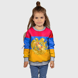 Свитшот детский Солнечная Армения, цвет: 3D-меланж — фото 2