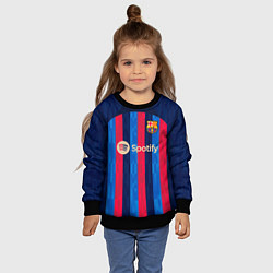 Свитшот детский Барселона форма 2223 домашняя, цвет: 3D-черный — фото 2