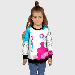 Свитшот детский Yamaha neon gradient style: надпись, символ, цвет: 3D-черный — фото 2