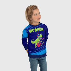 Свитшот детский Игорёк рокозавр, цвет: 3D-синий — фото 2