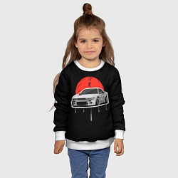 Свитшот детский Nissan Silvia S14 - Japan style, цвет: 3D-белый — фото 2