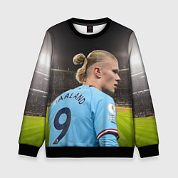 Свитшот детский Эрлинг Холанд Манчестер, цвет: 3D-черный