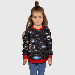 Свитшот детский Матрица вселенной, цвет: 3D-красный — фото 2