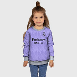 Свитшот детский Винисиус Жуниор Реал Мадрид форма 2223 гостевая, цвет: 3D-меланж — фото 2