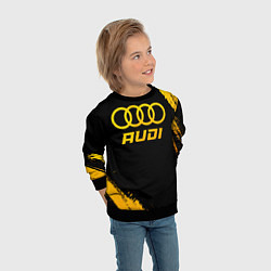 Свитшот детский Audi - gold gradient, цвет: 3D-черный — фото 2