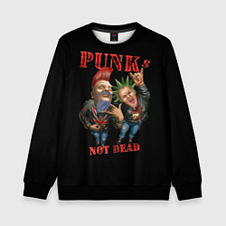 Свитшот детский Punks Not Dead - панки хой, цвет: 3D-черный