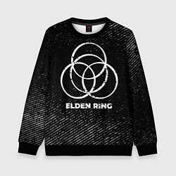 Детский свитшот Elden Ring с потертостями на темном фоне