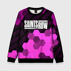 Свитшот детский Saints Row pro gaming: символ сверху, цвет: 3D-черный