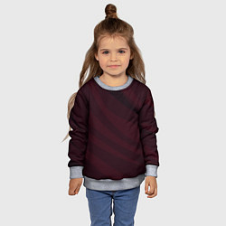 Свитшот детский Бордовый плавные полосы, цвет: 3D-меланж — фото 2