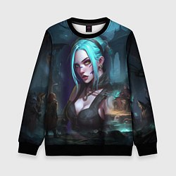 Свитшот детский Jinx art fantasy, цвет: 3D-черный