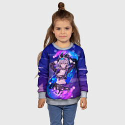 Свитшот детский Серебряный Волк стар рейл, цвет: 3D-меланж — фото 2