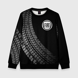 Свитшот детский Fiat tire tracks, цвет: 3D-черный