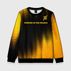 Свитшот детский Darling in the FranXX - gold gradient: символ свер, цвет: 3D-черный
