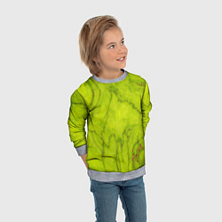 Свитшот детский Abstraction green, цвет: 3D-меланж — фото 2