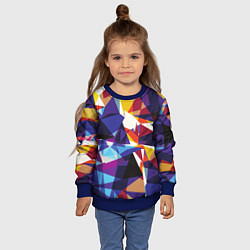 Свитшот детский Мозаичный узор, цвет: 3D-синий — фото 2