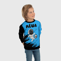 Свитшот детский Лёша космонавт футболист, цвет: 3D-черный — фото 2