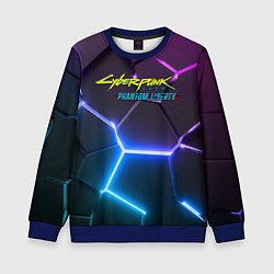 Детский свитшот Cyberpunk 2077 phantom liberty neon