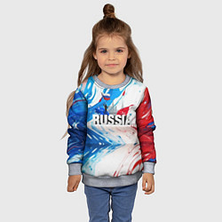 Свитшот детский Russia abstract, цвет: 3D-меланж — фото 2