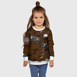 Свитшот детский Battletech-Робот, цвет: 3D-белый — фото 2