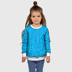 Свитшот детский Абстракция лазурный голубой, цвет: 3D-белый — фото 2