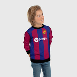 Свитшот детский Гави Барселона форма 2324 домашняя, цвет: 3D-черный — фото 2